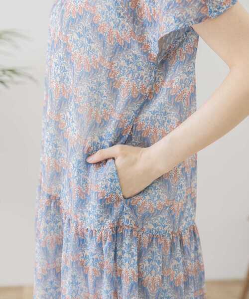 URBAN RESEARCH Sonny Label（アーバンリサーチサニーレーベル）の「ミュルーズオーナメントプリントワンピース（ワンピース・レディース・ブルー/ブラック・FREE）」の19枚目の写真