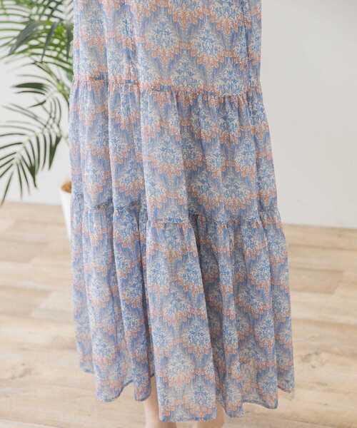 URBAN RESEARCH Sonny Label（アーバンリサーチサニーレーベル）の「ミュルーズオーナメントプリントワンピース（ワンピース・レディース・ブルー/ブラック・FREE）」の21枚目の写真