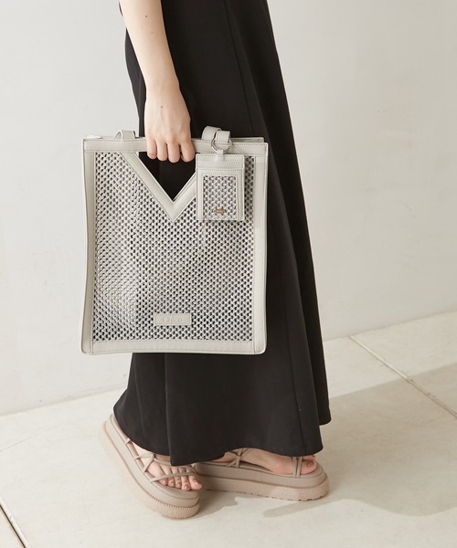 Chico（チコ）の「パスケース付パイピングメッシュトート（トートバッグ・レディース・ホワイト/ホワイト系その他/ミント・FREE）」の18枚目の写真