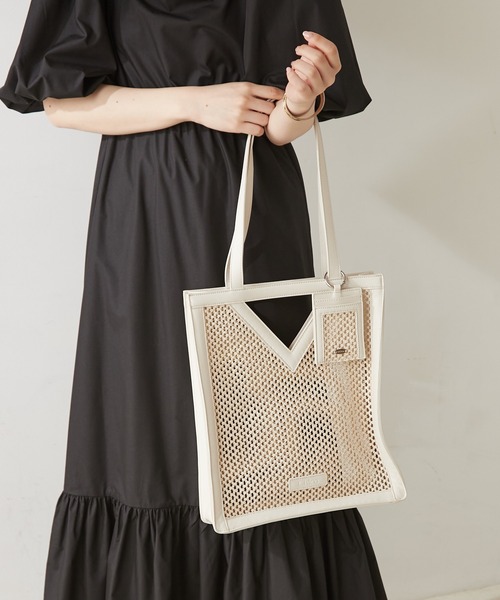 Chico（チコ）の「パスケース付パイピングメッシュトート（トートバッグ・レディース・ホワイト/ホワイト系その他/ミント・FREE）」の12枚目の写真