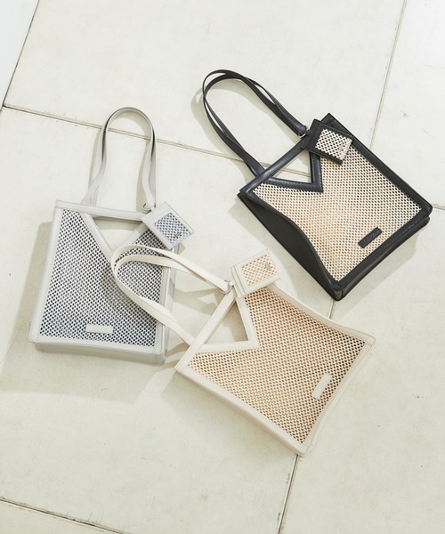 Chico（チコ）の「パスケース付パイピングメッシュトート（トートバッグ・レディース・ホワイト/ホワイト系その他/ミント・FREE）」の8枚目の写真