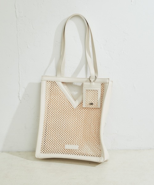 Chico（チコ）の「パスケース付パイピングメッシュトート（トートバッグ・レディース・ホワイト/ホワイト系その他/ミント・FREE）」の11枚目の写真