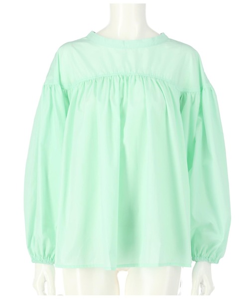 anap mimpi(アナップミンピ)の「2WAYタッセル付きギャザースモック(Tシャツ/カットソー・レディース・ライトブルー/アイボリー・FREE)」の6枚目の写真