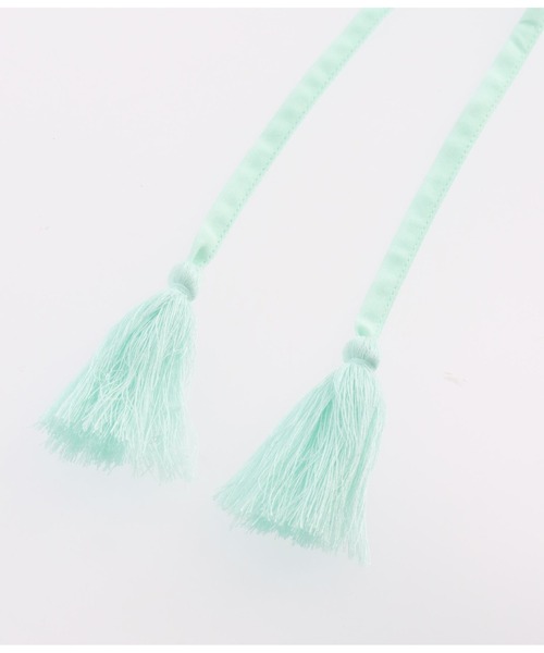 anap mimpi(アナップミンピ)の「2WAYタッセル付きギャザースモック(Tシャツ/カットソー・レディース・ライトブルー/アイボリー・FREE)」の11枚目の写真