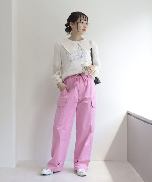 fredy emue（フレディエミュ）の「チュール刺繍 2WAYブラウス（シャツ/ブラウス・レディース・アイボリー/ブラック・38）」の17枚目の写真