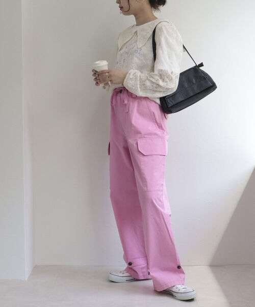 fredy emue（フレディエミュ）の「チュール刺繍 2WAYブラウス（シャツ/ブラウス・レディース・アイボリー/ブラック・38）」の14枚目の写真