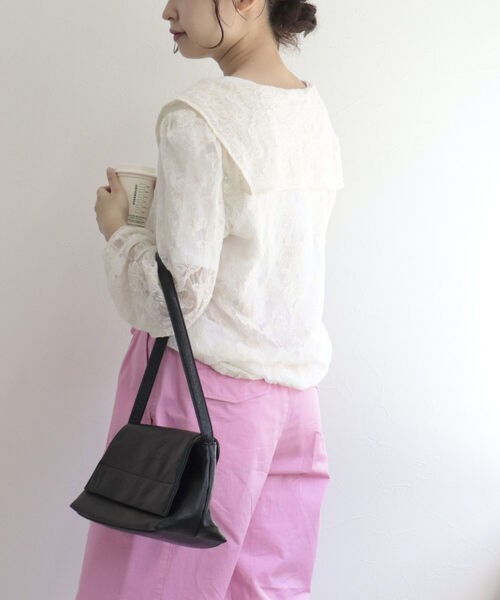 fredy emue（フレディエミュ）の「チュール刺繍 2WAYブラウス（シャツ/ブラウス・レディース・アイボリー/ブラック・38）」の8枚目の写真