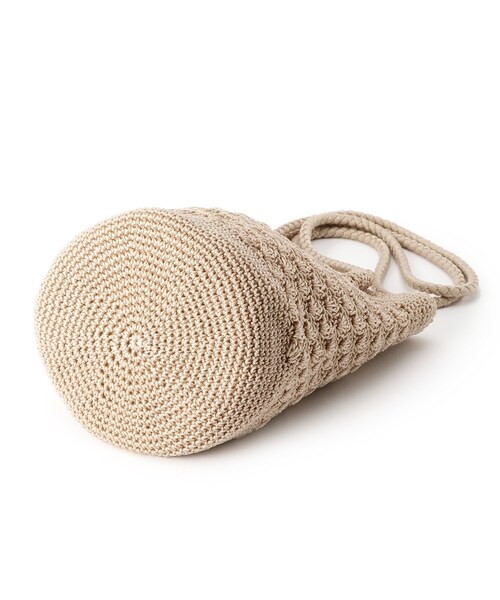 DRESKIP(ドレスキップ)の「◆タックハンドルシェル編みトート(トートバッグ・レディース・ブラック/シルバー/アイボリー・00)」の7枚目の写真