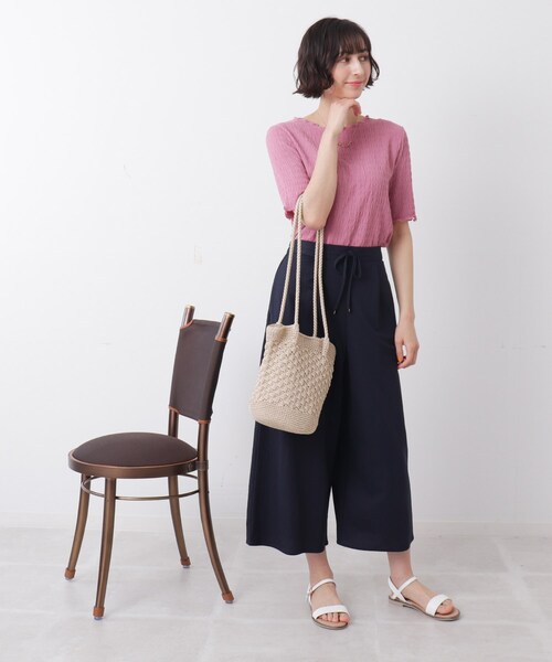 DRESKIP(ドレスキップ)の「◆タックハンドルシェル編みトート(トートバッグ・レディース・ブラック/シルバー/アイボリー・00)」の17枚目の写真