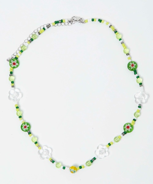 WEGO（ウィゴー）の「WEGO/クリアフラワービーズネックレス（ネックレス・レディース・ブラック/ブルー/グリーン・FREE）」の11枚目の写真