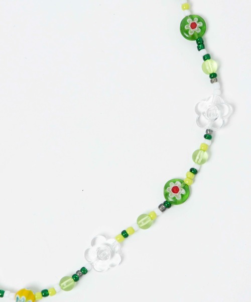 WEGO（ウィゴー）の「WEGO/クリアフラワービーズネックレス（ネックレス・レディース・ブラック/ブルー/グリーン・FREE）」の14枚目の写真