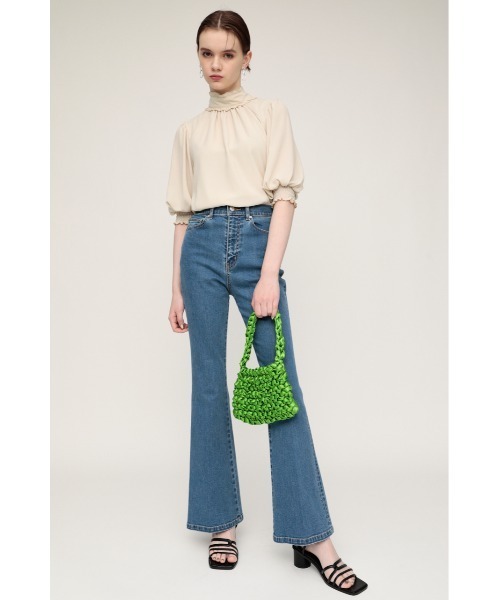 SLY(スライ)の「FLORETS CHIFFON BLOUSE フラワー シフォン ブラウス(シャツ/ブラウス・レディース・ブラウン系その他2/アイボリー・FREE)」の4枚目の写真