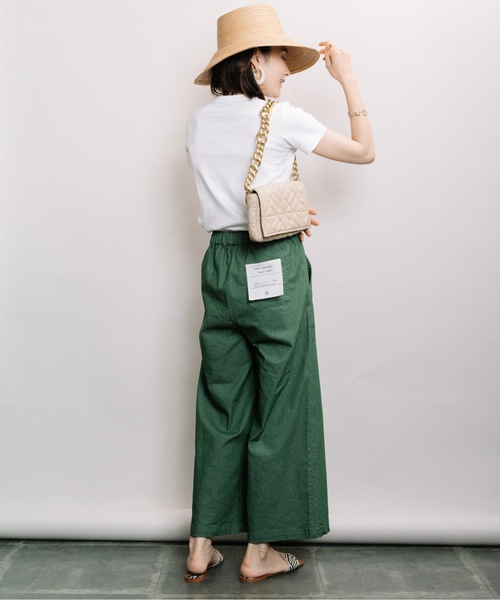 ELVENCE DEUX(エルベンスドゥ)の「ストレッチベイカーワイドP(その他パンツ・レディース・ブラック/カーキ/アイボリー・MEDIUM)」の14枚目の写真