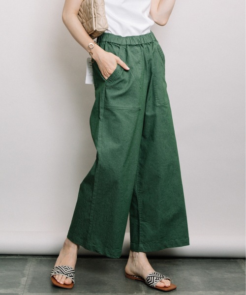 ELVENCE DEUX(エルベンスドゥ)の「ストレッチベイカーワイドP(その他パンツ・レディース・ブラック/カーキ/アイボリー・MEDIUM)」の11枚目の写真