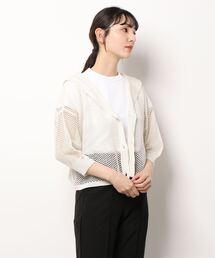 ehka sopo | セーラーカラーメッシュカーディガン(カーディガン/ボレロ)