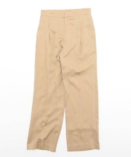 PRIORITY（プライオリティー）の「スラッと着こなせるゆったりパンツ セットアップ（スラックス・レディース・キャメル/ベージュ/グリーン・38）」の3枚目の写真