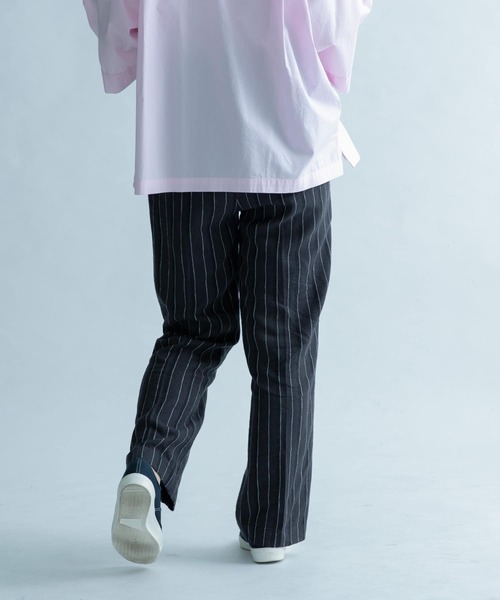 FORK&SPOON（フォークアンドスプーン）の「FORK&SPOON　ピンストライプヘリンボーンパンツ（その他パンツ・レディース・チャコールグレー/ナチュラル・1/2）」の15枚目の写真