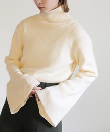 select MOCA | 2022 AW アルパカタッチフレアスリーブタートルニット(ニット/セーター)