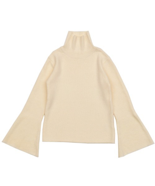 select MOCA（セレクトモカ）の「アルパカタッチフレアスリーブタートルニット（ニット/セーター・レディース・ブラック/アイボリー/モカ・FREE）」の20枚目の写真