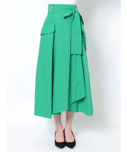 MERCURYDUO(マーキュリーデュオ)の「【To/】ラップ風タフタボリュームスカート(スカート・レディース・ブラウン/グリーン/アイボリー・SMALL/MEDIUM)」の18枚目の写真