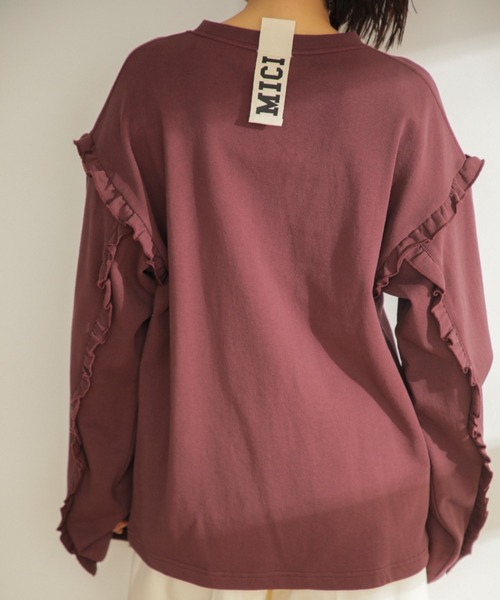 mici（ミチ）の「(mici)フリルプルオーバー（スウェット・レディース・ブラウン/ブルー/ホワイト系その他・ONE SIZE）」の12枚目の写真