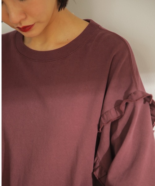 mici（ミチ）の「(mici)フリルプルオーバー（スウェット・レディース・ブラウン/ブルー/ホワイト系その他・ONE SIZE）」の13枚目の写真