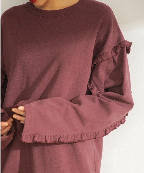 mici（ミチ）の「(mici)フリルプルオーバー（スウェット・レディース・ブラウン/ブルー/ホワイト系その他・ONE SIZE）」の14枚目の写真