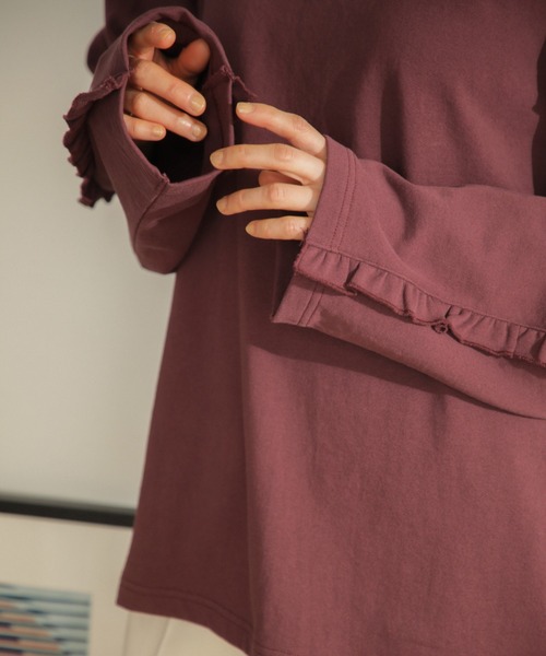 mici（ミチ）の「(mici)フリルプルオーバー（スウェット・レディース・ブラウン/ブルー/ホワイト系その他・ONE SIZE）」の15枚目の写真