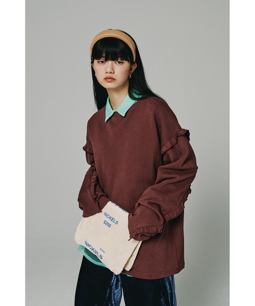 mici（ミチ）の「(mici)フリルプルオーバー（スウェット・レディース・ブラウン/ブルー/ホワイト系その他・ONE SIZE）」の22枚目の写真