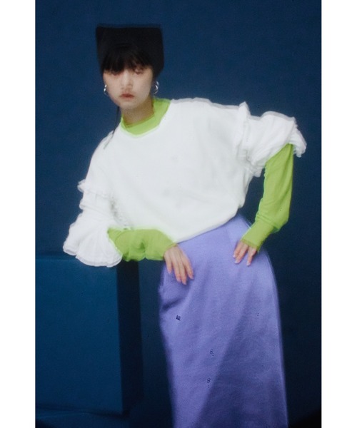 mici（ミチ）の「(mici)フリルプルオーバー（スウェット・レディース・ブラウン/ブルー/ホワイト系その他・ONE SIZE）」の19枚目の写真