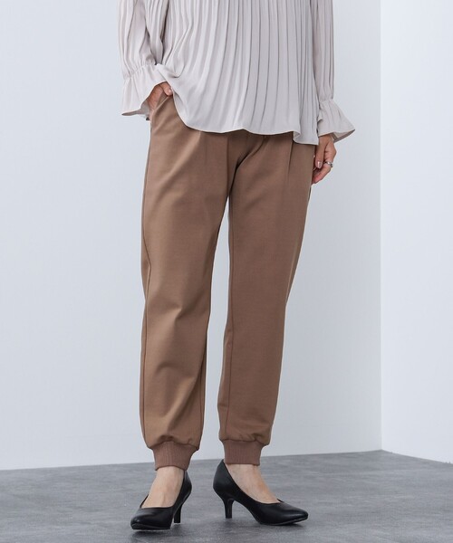 BEAMS HEART（ビームスハート）の「BEAMS HEART / 裾リブ イージーパンツ（その他パンツ・レディース・ブラック/ベージュ/オリーブ・SMALL/MEDIUM）」の2枚目の写真