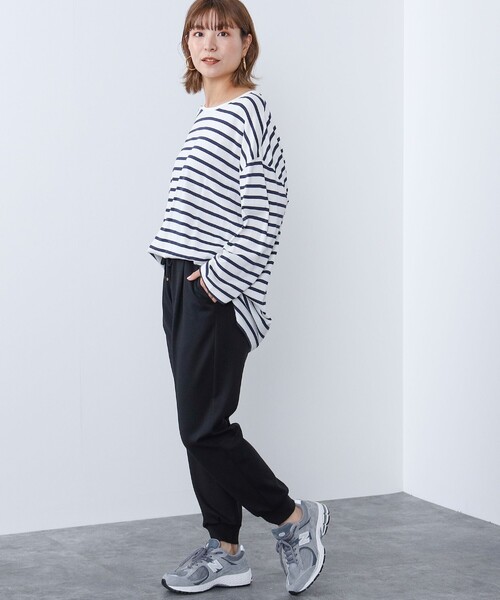 BEAMS HEART（ビームスハート）の「BEAMS HEART / 裾リブ イージーパンツ（その他パンツ・レディース・ブラック/ベージュ/オリーブ・SMALL/MEDIUM）」の18枚目の写真