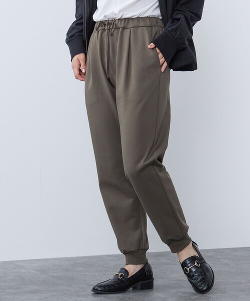 BEAMS HEART（ビームスハート）の「BEAMS HEART / 裾リブ イージーパンツ（その他パンツ・レディース・ブラック/ベージュ/オリーブ・SMALL/MEDIUM）」の3枚目の写真