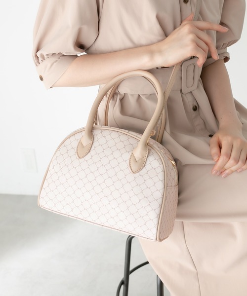 OLIVE des OLIVE(オリーブデオリーブ)の「モノグラムボストンバッグ(ボストンバッグ・レディース・ダークブラウン/ベージュ・FREE)」の6枚目の写真