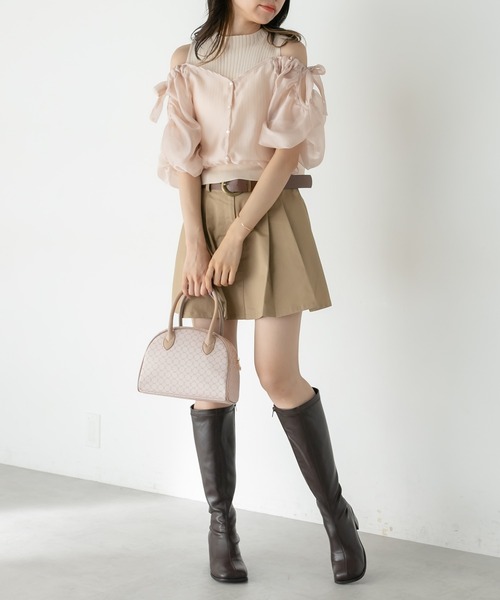 OLIVE des OLIVE(オリーブデオリーブ)の「モノグラムボストンバッグ(ボストンバッグ・レディース・ダークブラウン/ベージュ・FREE)」の7枚目の写真