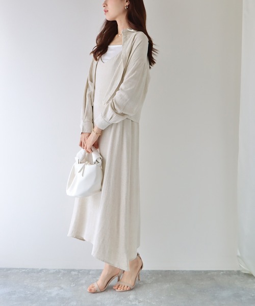 セール リネンショート丈シャツジャケット キャミワンピースセット ワンピース Blueeast ブルーイースト のファッション通販 Zozotown