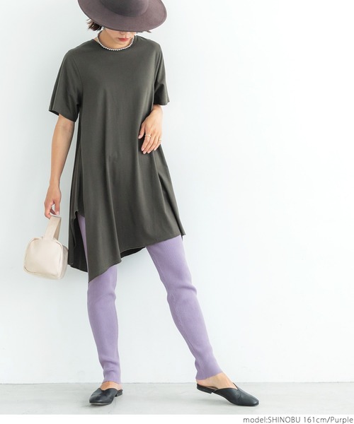 coca(coca)(コカ)の「ニットレギンス(レギンス/スパッツ・レディース・チャコールグレー/ブラック/ベージュ/パープル・ONE SIZE)」の14枚目の写真