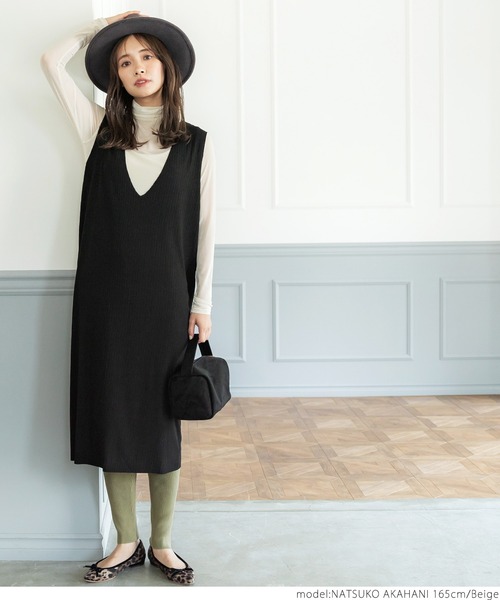 coca(coca)(コカ)の「ニットレギンス(レギンス/スパッツ・レディース・チャコールグレー/ブラック/ベージュ/パープル・ONE SIZE)」の11枚目の写真