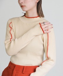 select MOCA | 2022 AW 配色リブニット(ニット/セーター)