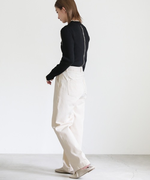 select MOCA（セレクトモカ）の「2022 AW 配色リブニット（ニット/セーター・レディース・ブラック/アイボリー/テラコッタ・FREE）」の21枚目の写真