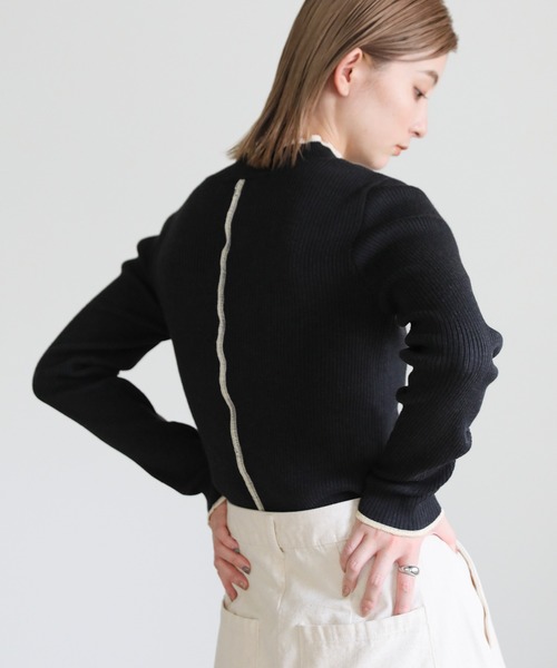 select MOCA（セレクトモカ）の「2022 AW 配色リブニット（ニット/セーター・レディース・ブラック/アイボリー/テラコッタ・FREE）」の20枚目の写真