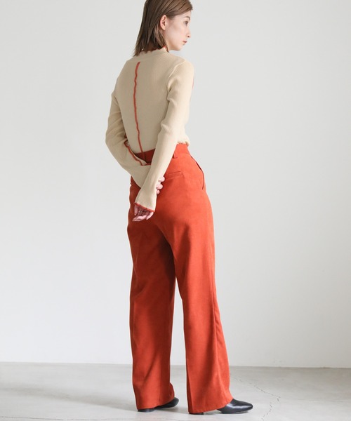 select MOCA（セレクトモカ）の「2022 AW 配色リブニット（ニット/セーター・レディース・ブラック/アイボリー/テラコッタ・FREE）」の10枚目の写真