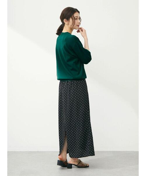 Green Parks(グリーンパークス)の「ドットナロースカート(スカート・レディース・ブラック/アイボリー/ブラウン・FREE)」の20枚目の写真