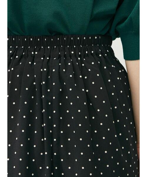 Green Parks(グリーンパークス)の「ドットナロースカート(スカート・レディース・ブラック/アイボリー/ブラウン・FREE)」の7枚目の写真