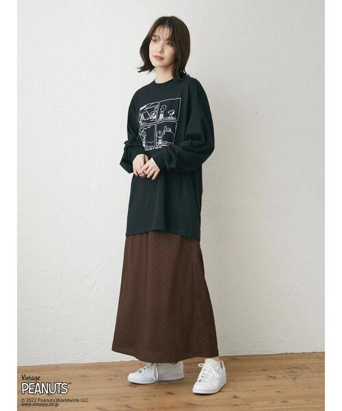 Green Parks(グリーンパークス)の「ドットナロースカート(スカート・レディース・ブラック/アイボリー/ブラウン・FREE)」の21枚目の写真