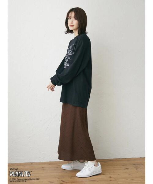 Green Parks(グリーンパークス)の「ドットナロースカート(スカート・レディース・ブラック/アイボリー/ブラウン・FREE)」の19枚目の写真