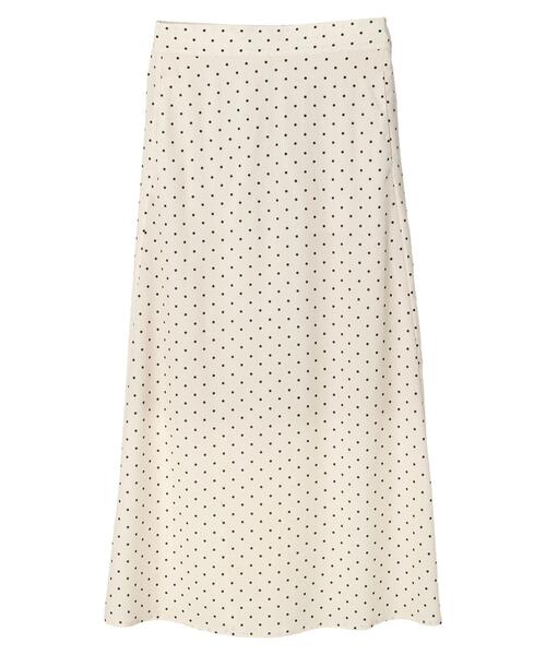 Green Parks(グリーンパークス)の「ドットナロースカート(スカート・レディース・ブラック/アイボリー/ブラウン・FREE)」の8枚目の写真