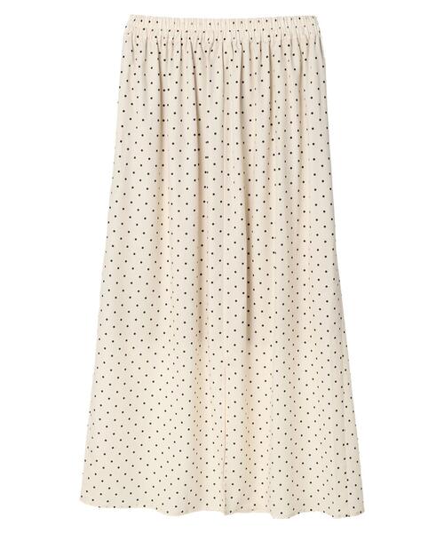 Green Parks(グリーンパークス)の「ドットナロースカート(スカート・レディース・ブラック/アイボリー/ブラウン・FREE)」の12枚目の写真