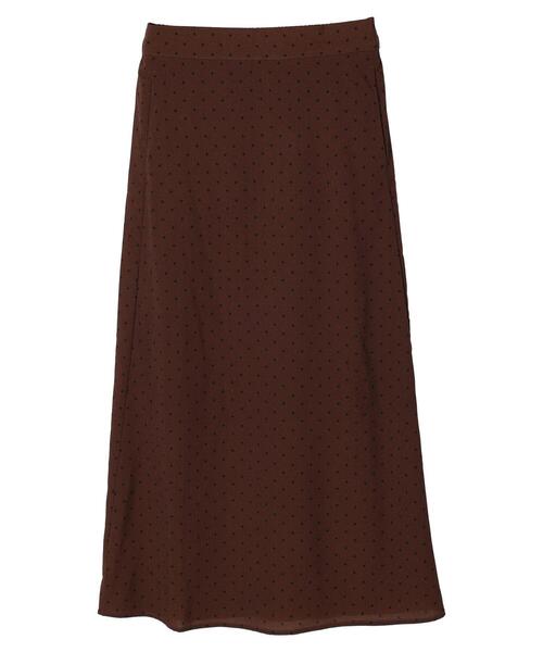 Green Parks(グリーンパークス)の「ドットナロースカート(スカート・レディース・ブラック/アイボリー/ブラウン・FREE)」の22枚目の写真