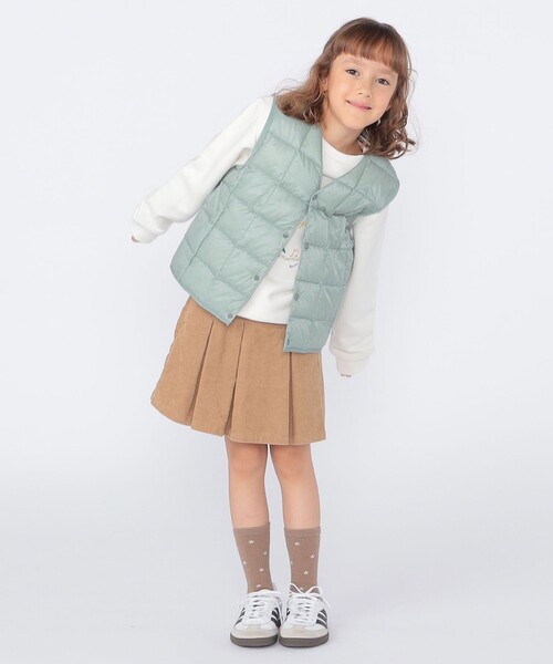 TAION（タイオン）の「【WEB限定】TAION:100～150cm / キッズ インナー ダウン ベスト（ダウンベスト・キッズ・ライトブルー/ブラック/ネイビー/カーキ/ラベンダー/イエロー/ライム/ダークオリーブ/ミント/ベージュ系・100/110/120/130/140/150）」の13枚目の写真